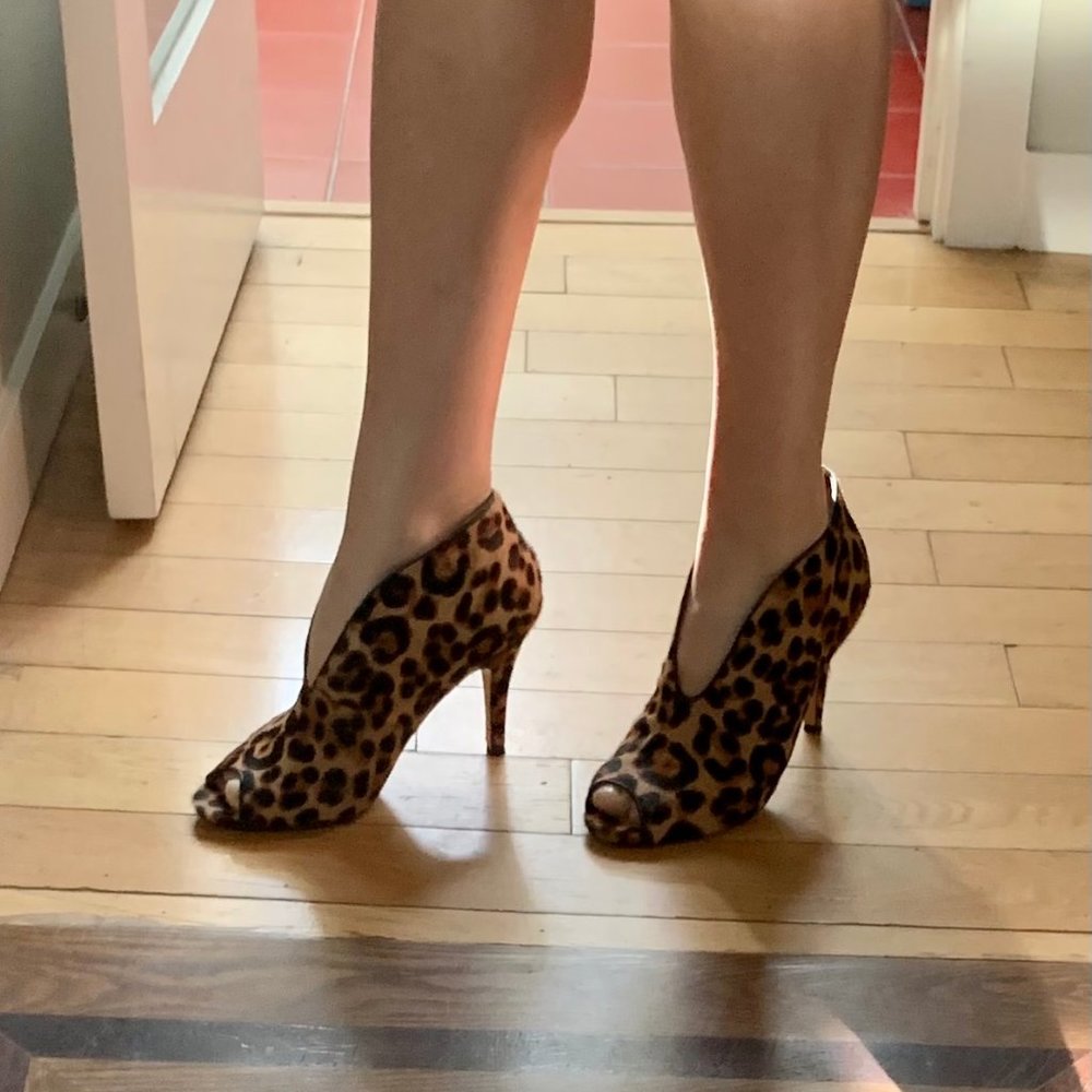 Leopard Booties. Only worn twice!